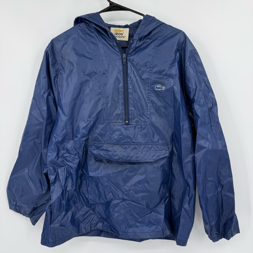 Vintage Izod Lacoste Blue Pullover Windbreaker Anorak Jacket Gorpcore Normcore